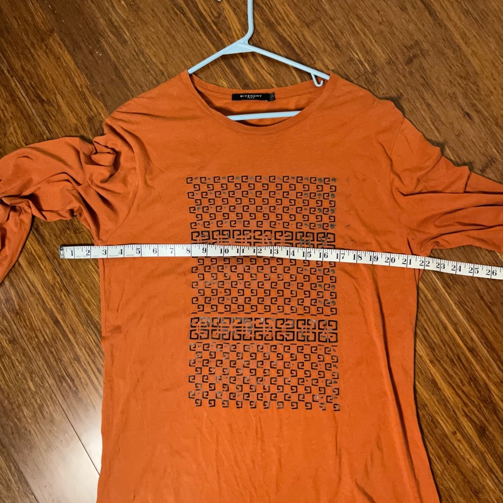 Givenchy Paris long sleeve orange t shirt size large womens - Picture 3 of 13